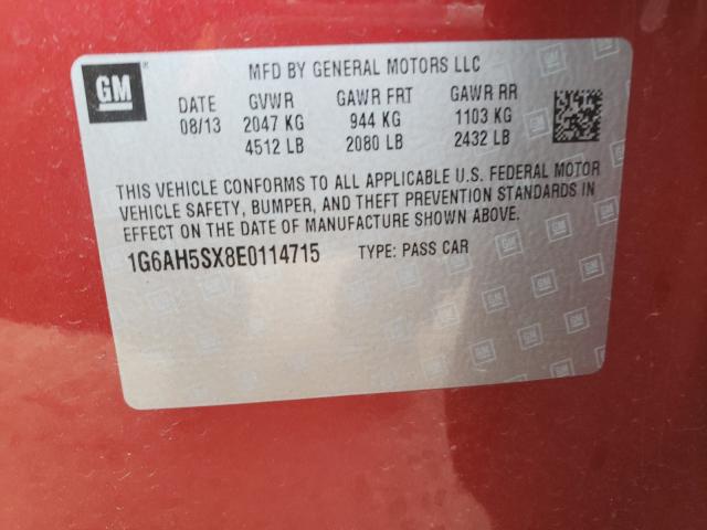 2014 CADILLAC ATS LUXURY 1G6AH5SX8E0114715