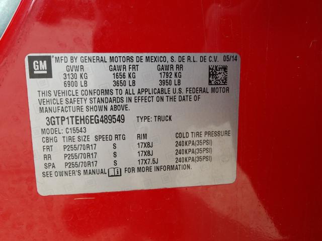 2014 GMC SIERRA C15 3GTP1TEH6EG489549