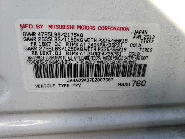 2014 MITSUBISHI OUTLANDER JA4AD3A37EZ007687