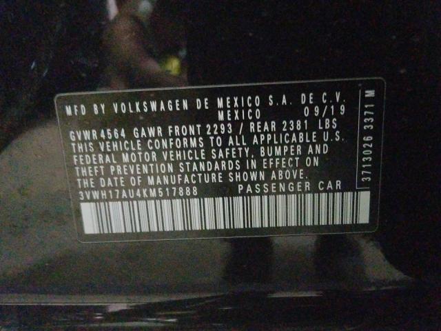 2019 VOLKSWAGEN GOLF ALLTR 3VWH17AU4KM517888