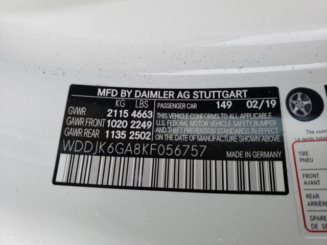 2019 MERCEDES-BENZ SL 450 WDDJK6GA8KF056757