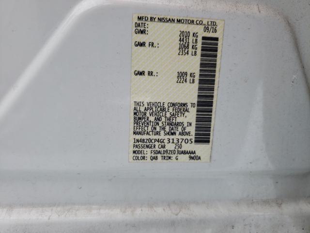 2016 NISSAN LEAF SV 1N4BZ0CP4GC313705