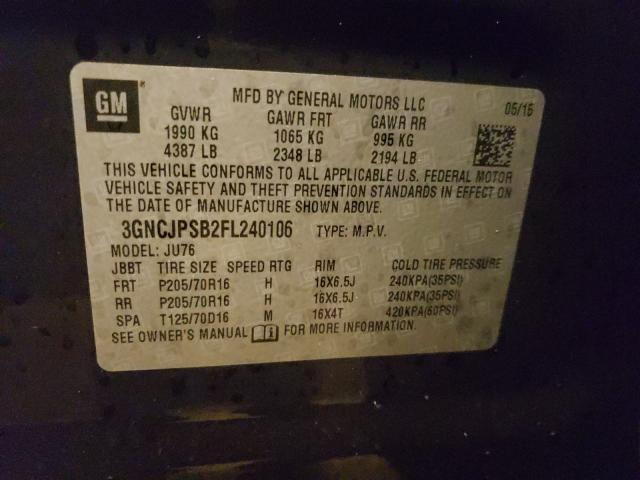 2015 CHEVROLET TRAX 1LS 3GNCJPSB2FL240106