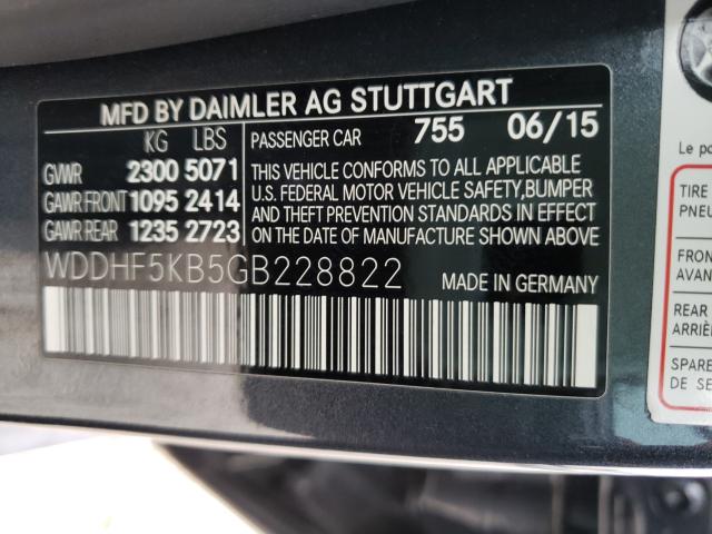 2016 MERCEDES-BENZ E350 WDDHF5KB5GB228822