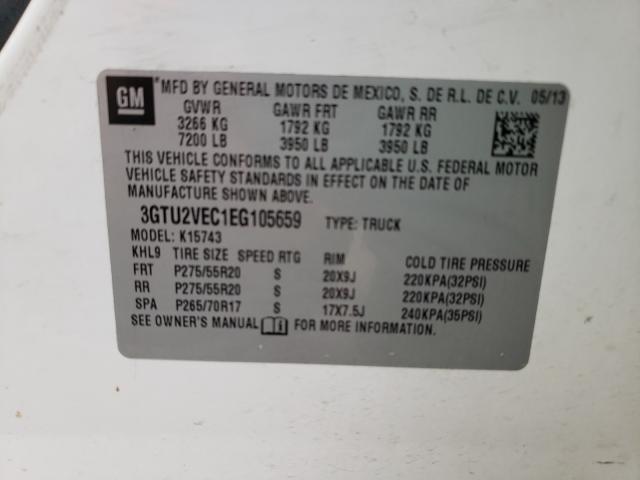 2014 GMC SIERRA K15 3GTU2VEC1EG105659