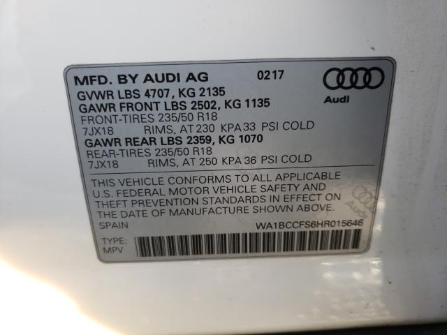 2017 AUDI Q3 PREMIUM WA1BCCFS6HR015646