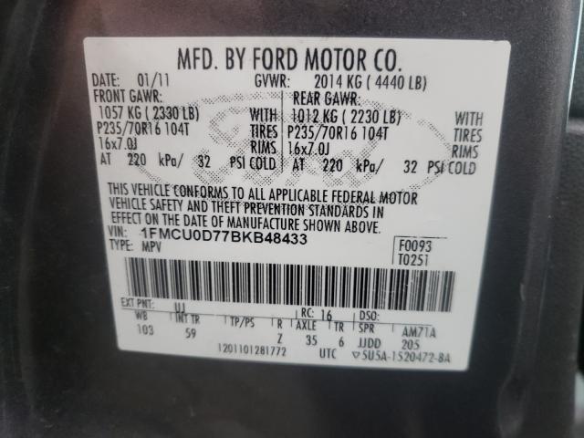 2011 FORD ESCAPE 1FMCU0D77BKB48433
