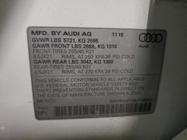 2019 AUDI SQ5 PREMIU WA1B4AFY3K2026044