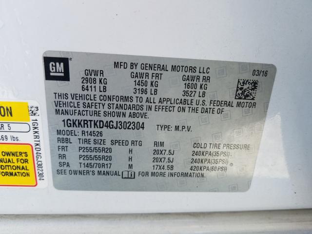 2016 GMC ACADIA DEN 1GKKRTKD4GJ302304