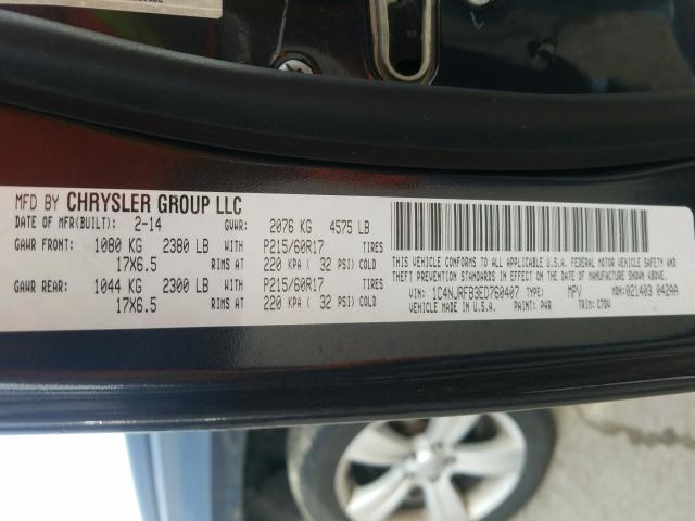 2014 JEEP PATRIOT LA 1C4NJRFB3ED760407
