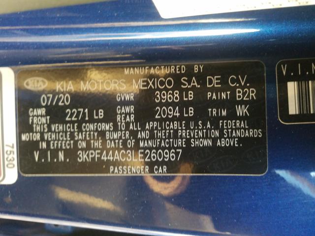 2020 KIA FORTE GT 3KPF44AC3LE260967