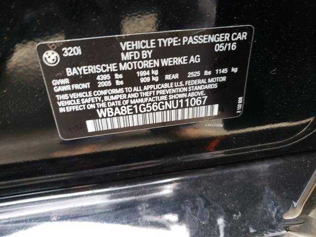 2016 BMW 320 I WBA8E1G56GNU11067
