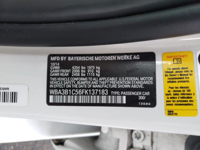 2015 BMW 320 I WBA3B1C56FK137183