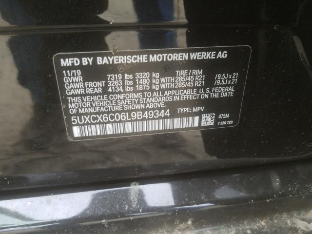 2020 BMW X7 M50I 5UXCX6C06L9B49344