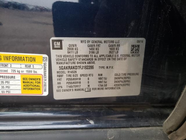 2015 BUICK ENCLAVE 5GAKRAKD7FJ182286