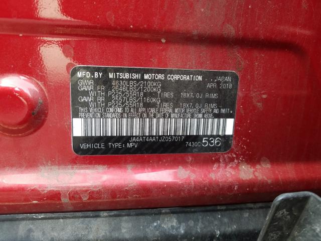 2018 MITSUBISHI ECLIPSE CR JA4AT4AA1JZ057017