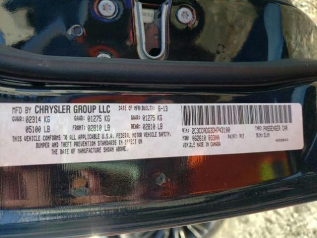 2013 CHRYSLER 300C VARVA 2C3CCADG3DH743100