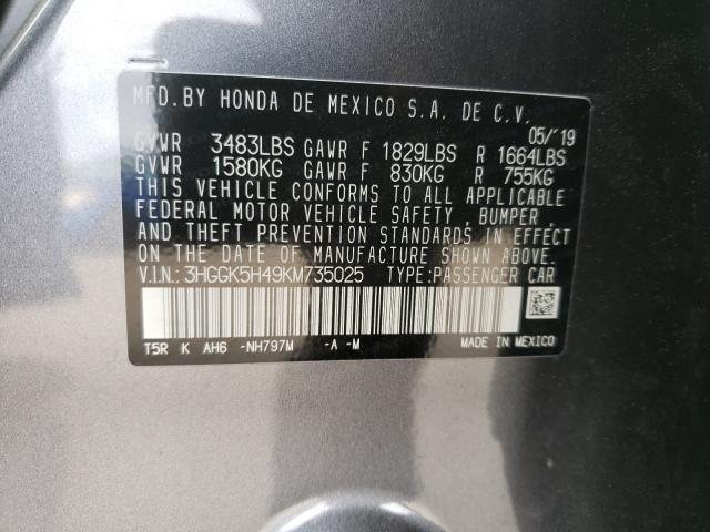 2019 HONDA FIT LX 3HGGK5H49KM735025