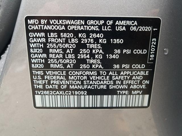 2020 VOLKSWAGEN ATLAS CROS 1V26E2CAXLC219092