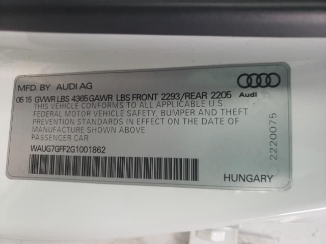 2016 AUDI A3 PREMIUM WAUG7GFF2G1001862