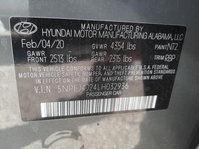 2020 HYUNDAI SONATA SEL 5NPEJ4J24LH032936