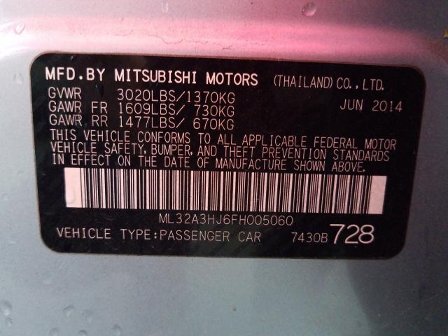 2015 MITSUBISHI MIRAGE DE ML32A3HJ6FH005060
