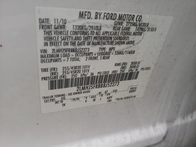 2011 LINCOLN MKT 2LMHJ5FR8BBJ52273