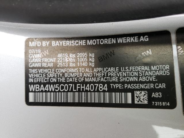 2020 BMW 430XI WBA4W5C07LFH40784