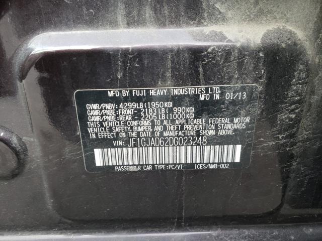 2013 SUBARU IMPREZA PR JF1GJAD62DG023248
