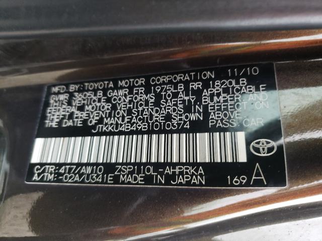 2011 TOYOTA SCION XD JTKKU4B49B1010374