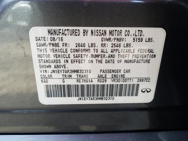2017 INFINITI Q50 PREMIU JN1EV7AR3HM832310