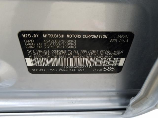 2013 MITSUBISHI LANCER EVO JA32W8FV6DU023823