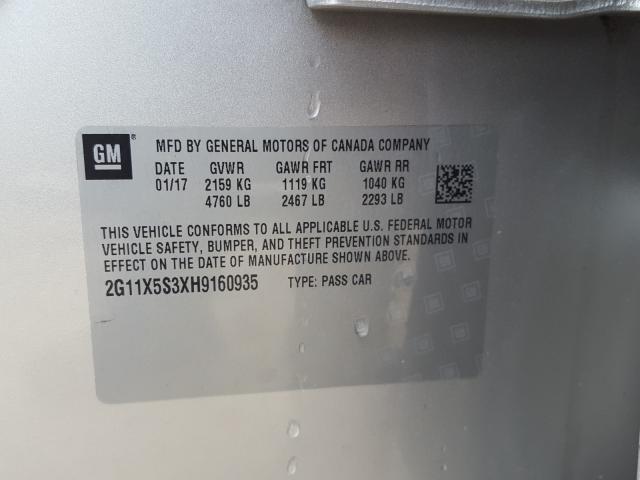 2017 CHEVROLET IMPALA LS 2G11X5S3XH9160935