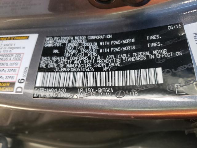 2016 LEXUS GX 460 JTJBM7FX8G5145436