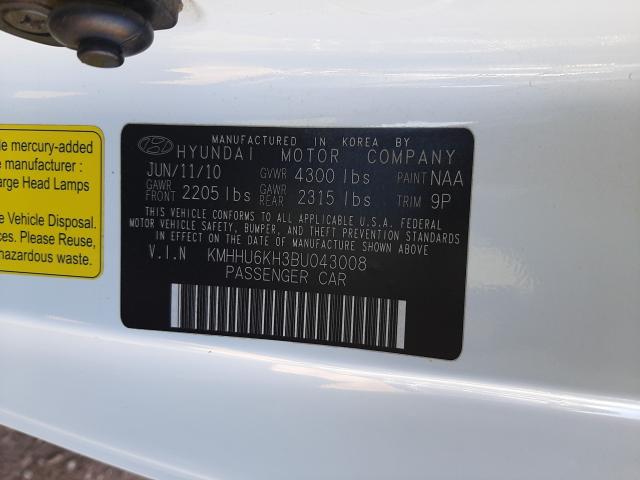 2011 HYUNDAI GENESIS CO KMHHU6KH3BU043008