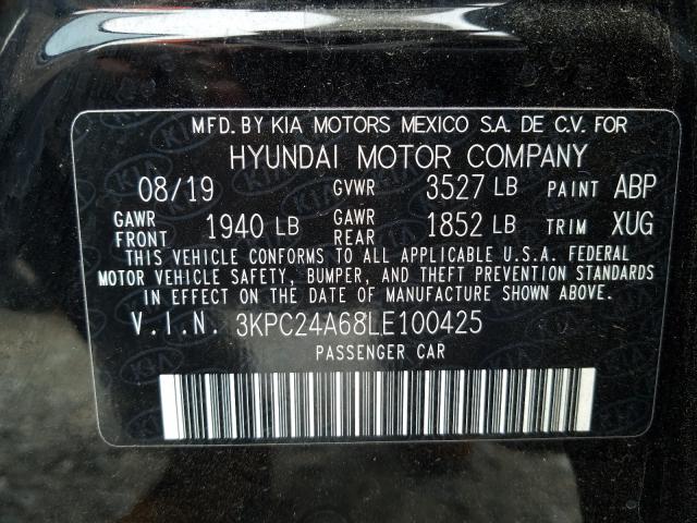2020 HYUNDAI ACCENT SE 3KPC24A68LE100425