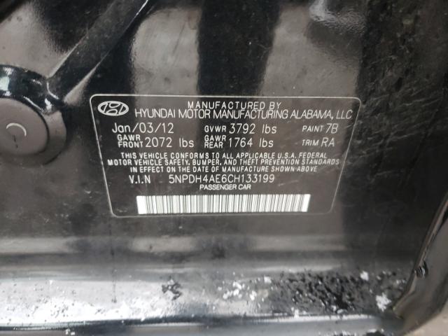 2012 HYUNDAI ELANTRA GL 5NPDH4AE6CH133199