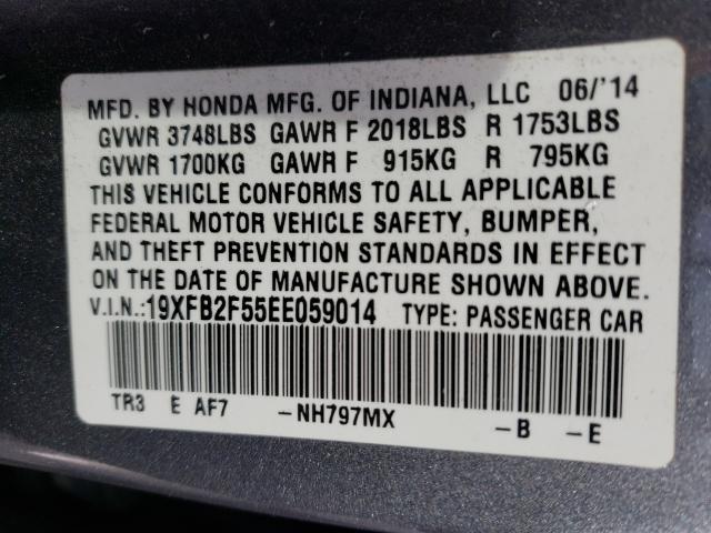 2014 HONDA CIVIC 19XFB2F55EE059014