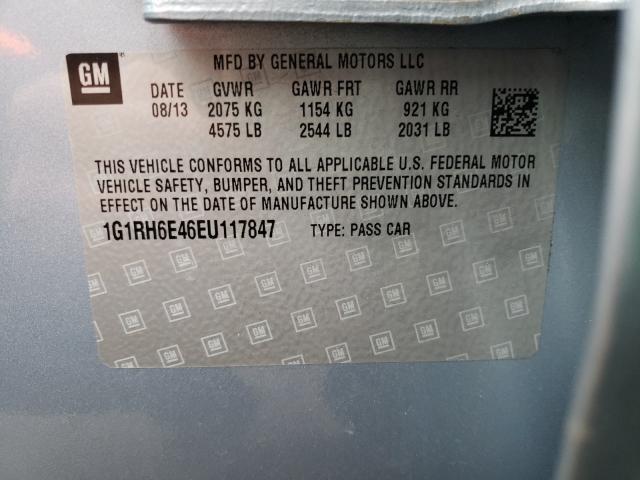 VIN 1G1RH6E46EU117847 2014 Chevrolet Volt no.10