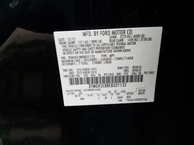 2014 FORD FLEX SEL 2FMGK5C88EBD21132