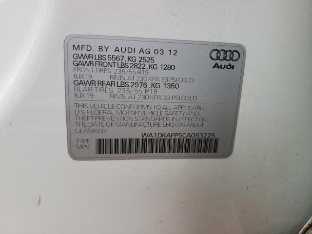 2012 AUDI Q5 PREMIUM WA1DKAFP5CA093225