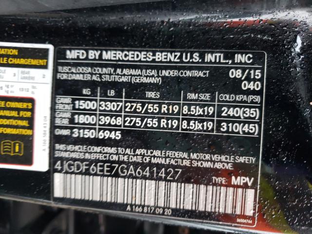2016 MERCEDES-BENZ GL 450 4MA 4JGDF6EE7GA641427