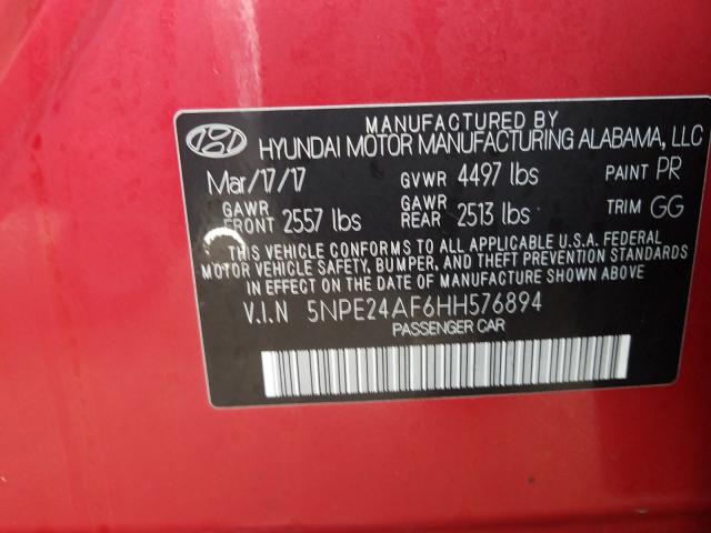 2017 HYUNDAI SONATA SE - 5NPE24AF6HH576894