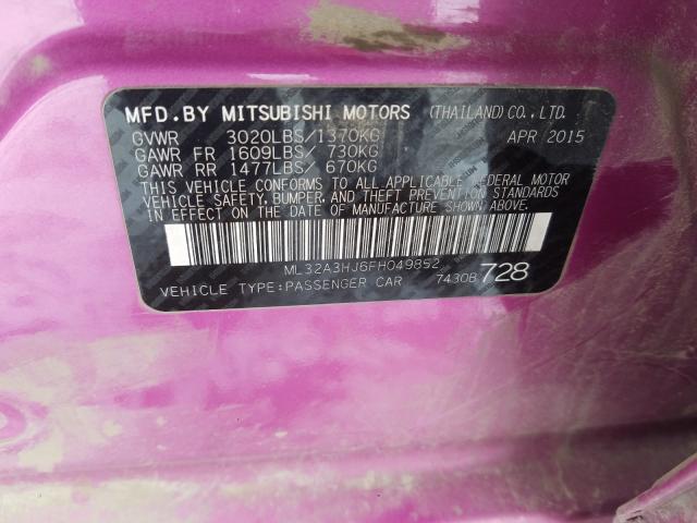 2015 MITSUBISHI MIRAGE DE ML32A3HJ6FH049852
