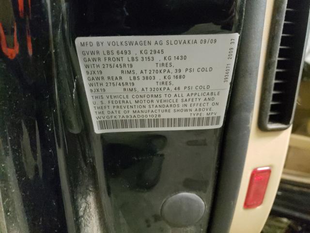2010 VOLKSWAGEN TOUAREG WVGFK7A93AD001028