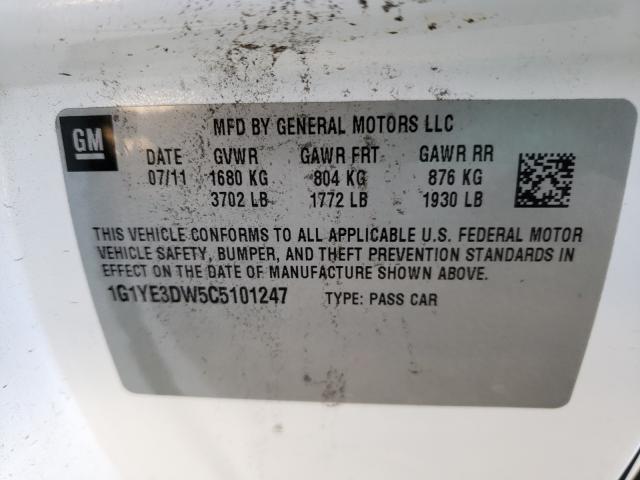 2012 CHEVROLET CORVETTE 1G1YE3DW5C5101247