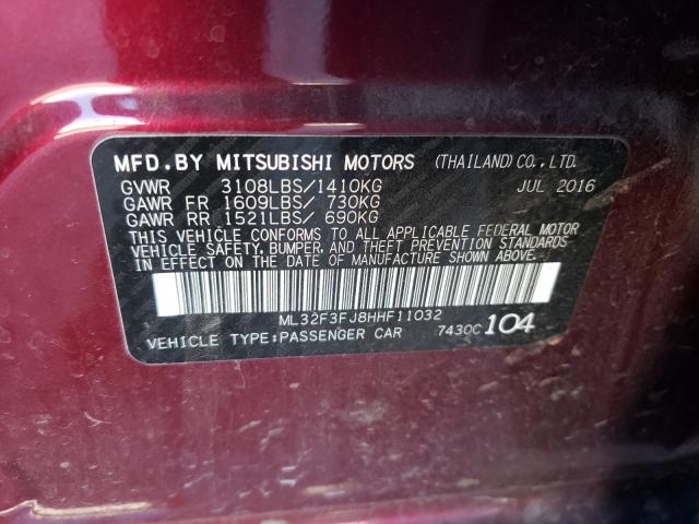 2017 MITSUBISHI MIRAGE G4 ML32F3FJ8HHF11032