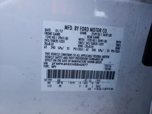 2017 FORD EDGE TITAN 2FMPK4K8XHBB42977