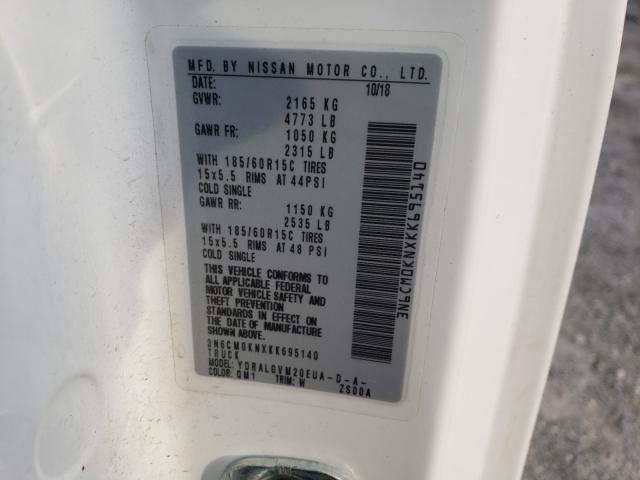 2019 NISSAN NV200 3N6CM0KNXKK695140