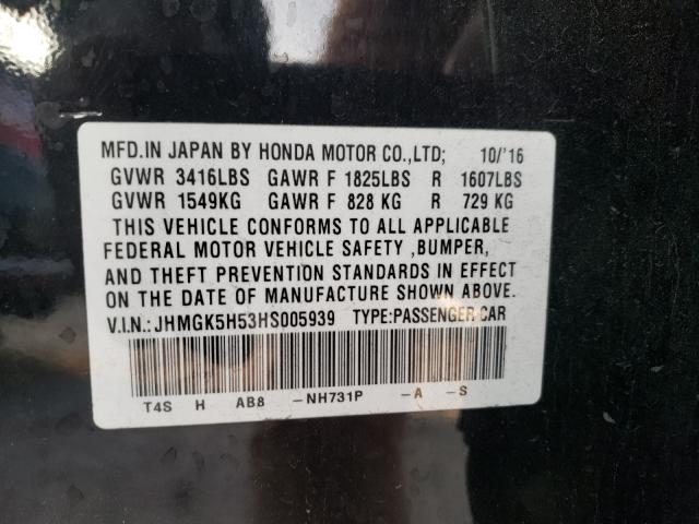 2017 HONDA FIT LX JHMGK5H53HS005939